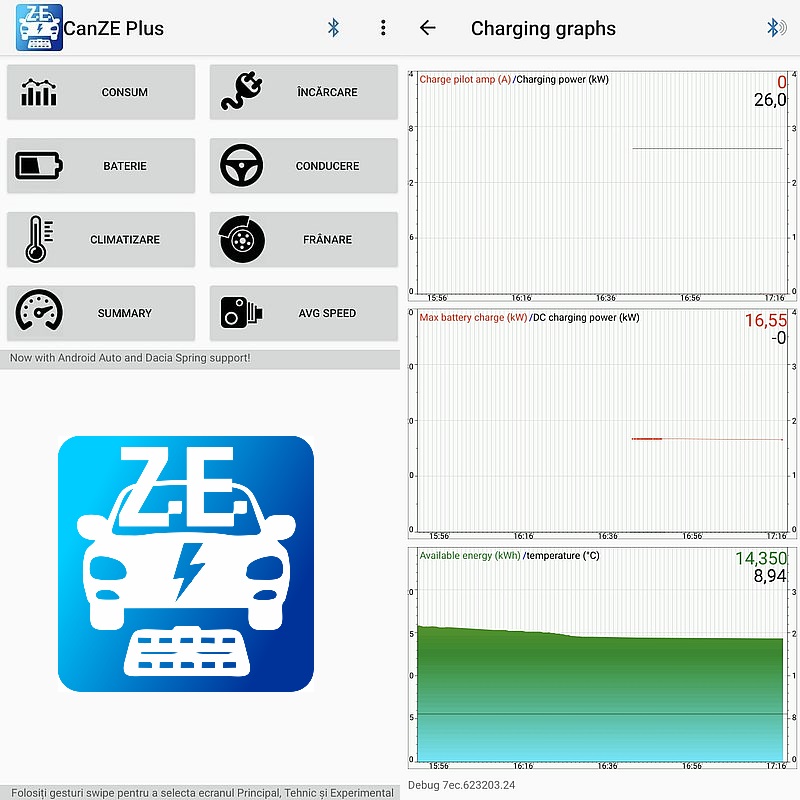 Date tehnice și diagnoză (CanZE)